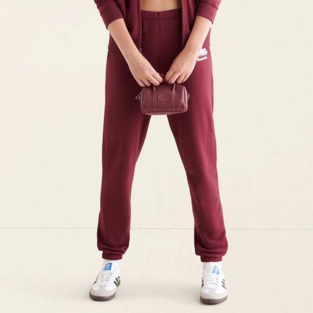 Dark Burgundy Roots Athletic Joggers